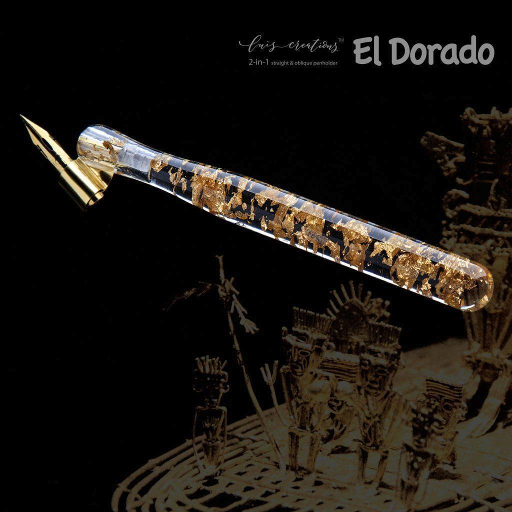 【稀少】Luis Creations エルドラド ペン軸 金箔入り 新品■