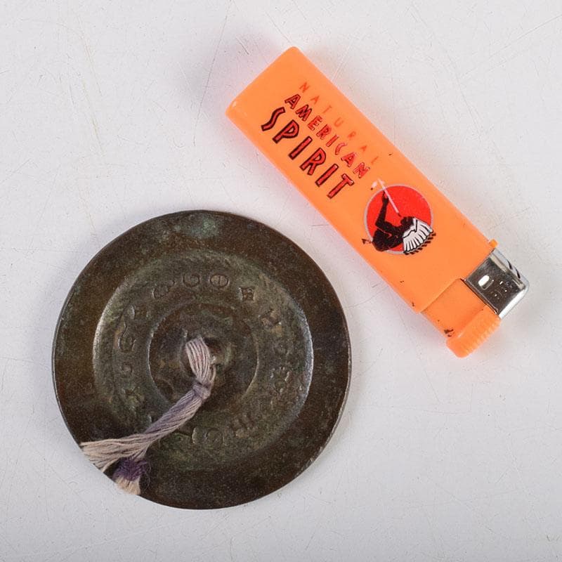 中国　古銅青銅　銅鏡　古鏡　紙鎮　文鎮　時代箱　M　R9324