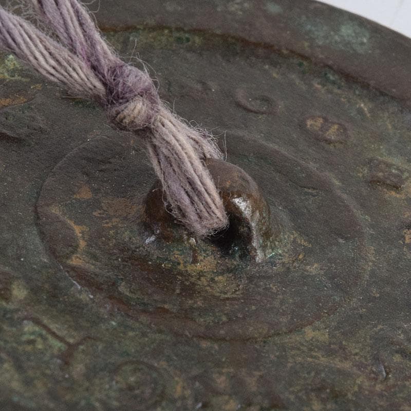 中国　古銅青銅　銅鏡　古鏡　紙鎮　文鎮　時代箱　M　R9324