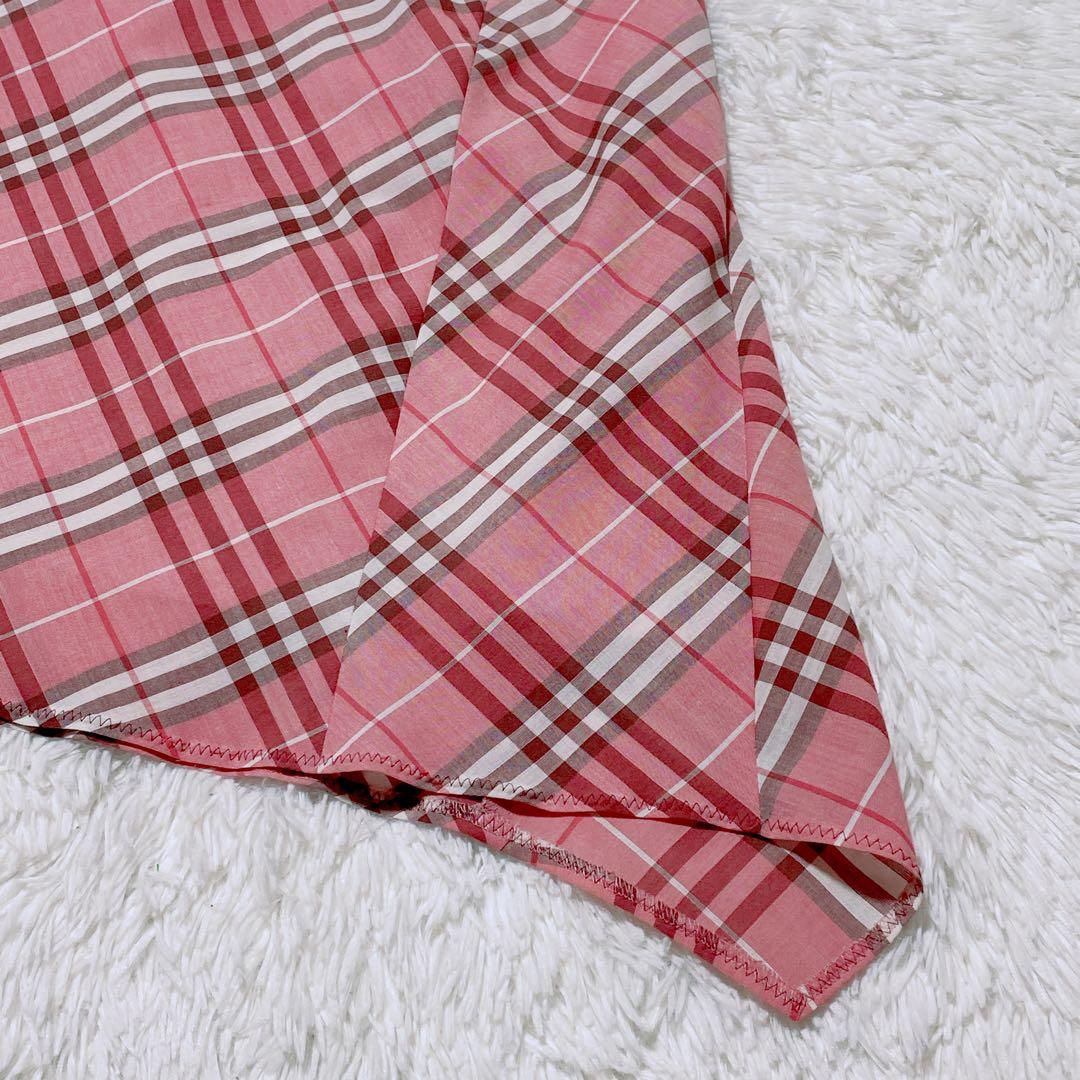 未使用級✨バーバリーブルーレーベル ノバチェック ピンクスカートアシンメトリー