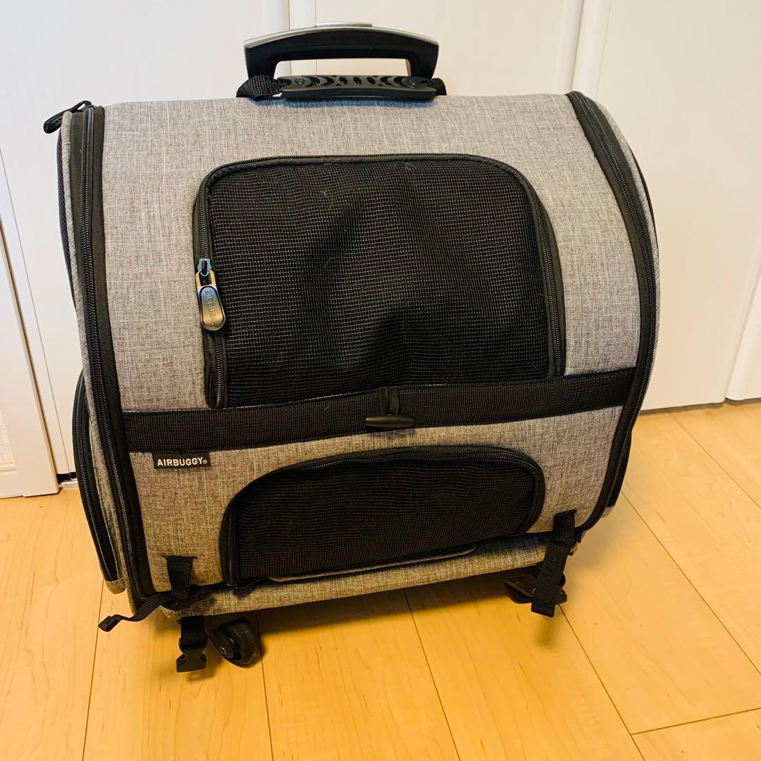 AIRBUGGY キャリーバッグ グレー　キャスター付き　かご　クレート　カート