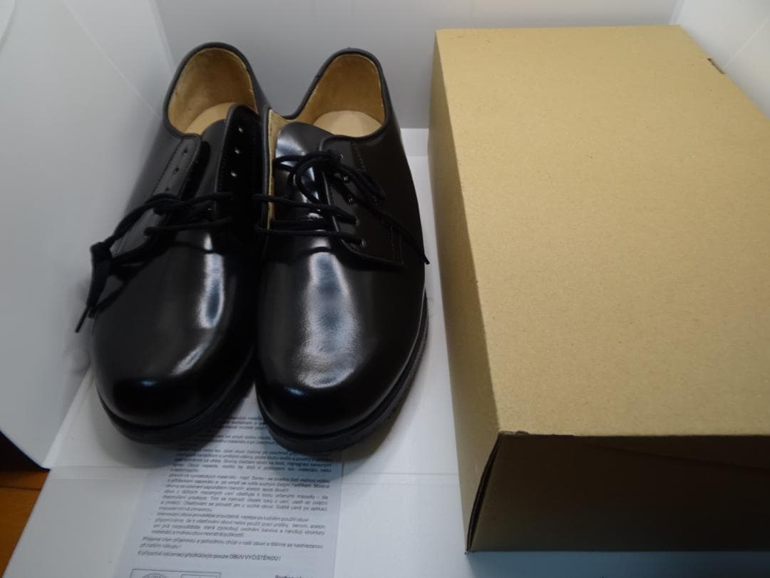 エ*オ様 新品チェコ軍オフィサーサービスシューズポストマンシューズ28.5cm黒