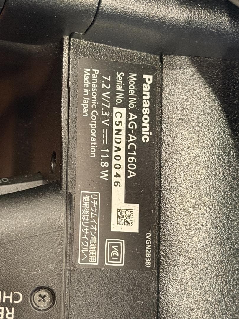 Panasonic 業務用ビデオカメラ AG-AC160A 動作品／使用感あり
