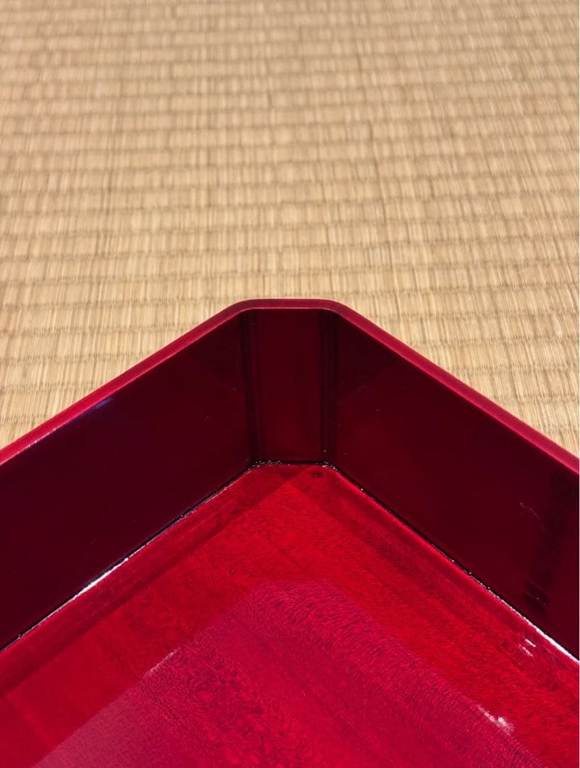 塗師 堅地屋清兵衛 作 飛騨紅春慶塗 大徳寺弁当箱 10客 縁高 共箱 茶懐石