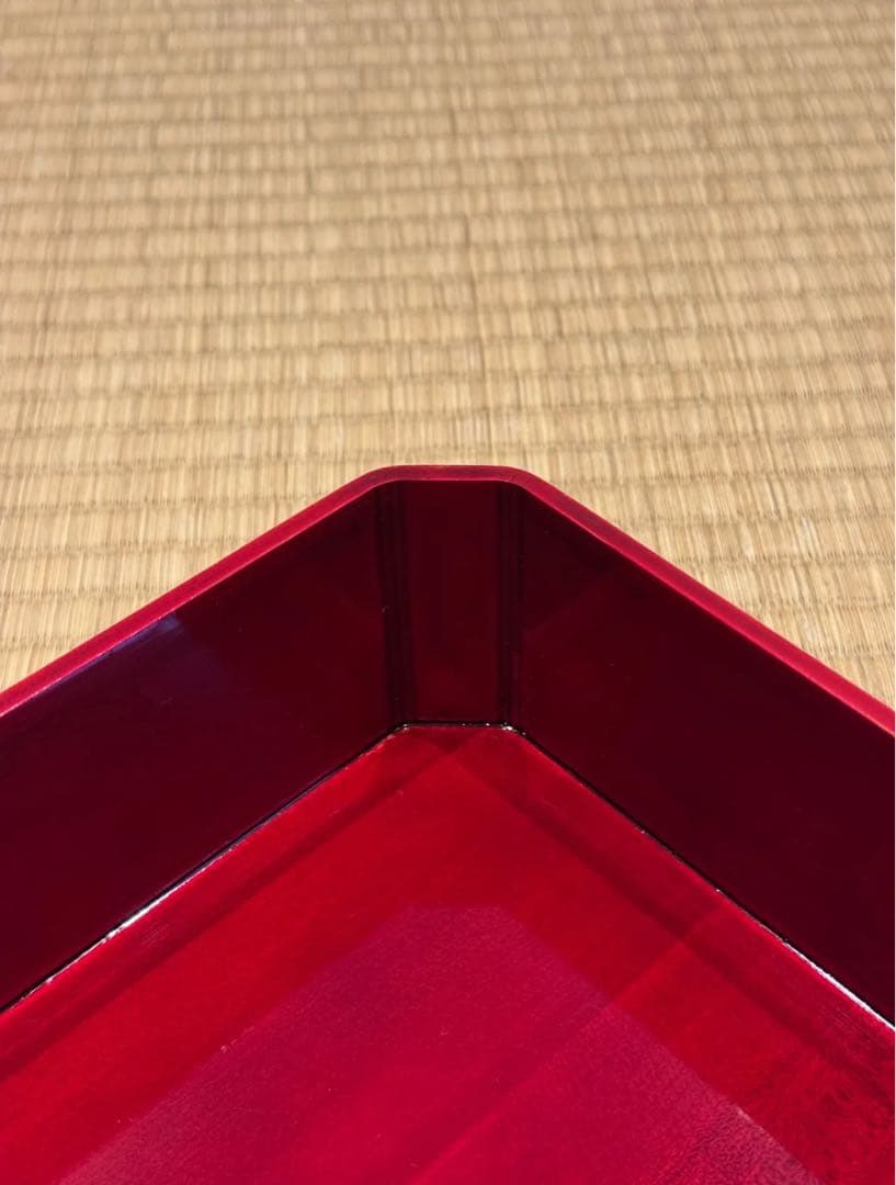 塗師 堅地屋清兵衛 作 飛騨紅春慶塗 大徳寺弁当箱 10客 縁高 共箱 茶懐石