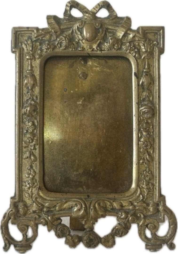 フランスアンティーク　ガーランド　ロココ　薔薇　フォトフレーム