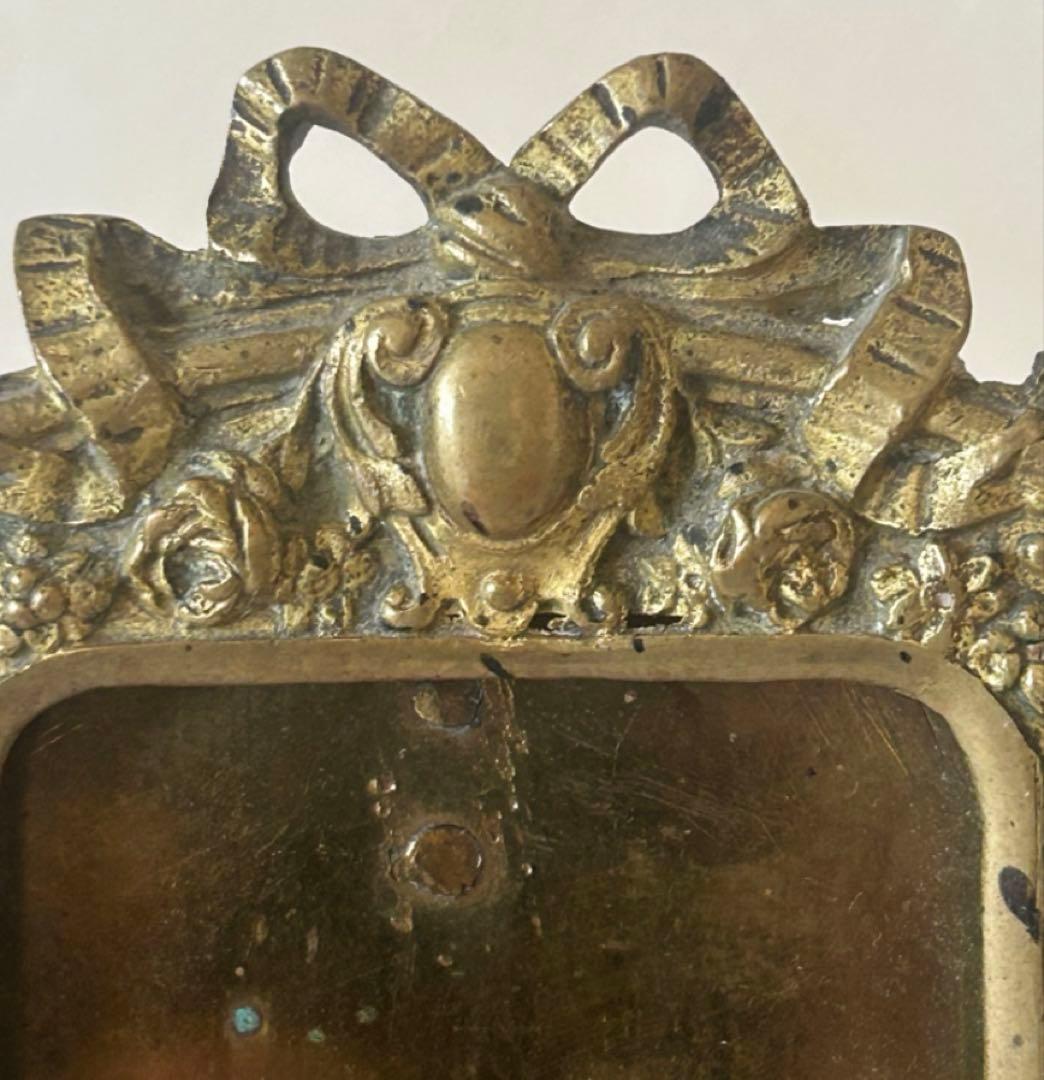 フランスアンティーク　ガーランド　ロココ　薔薇　フォトフレーム