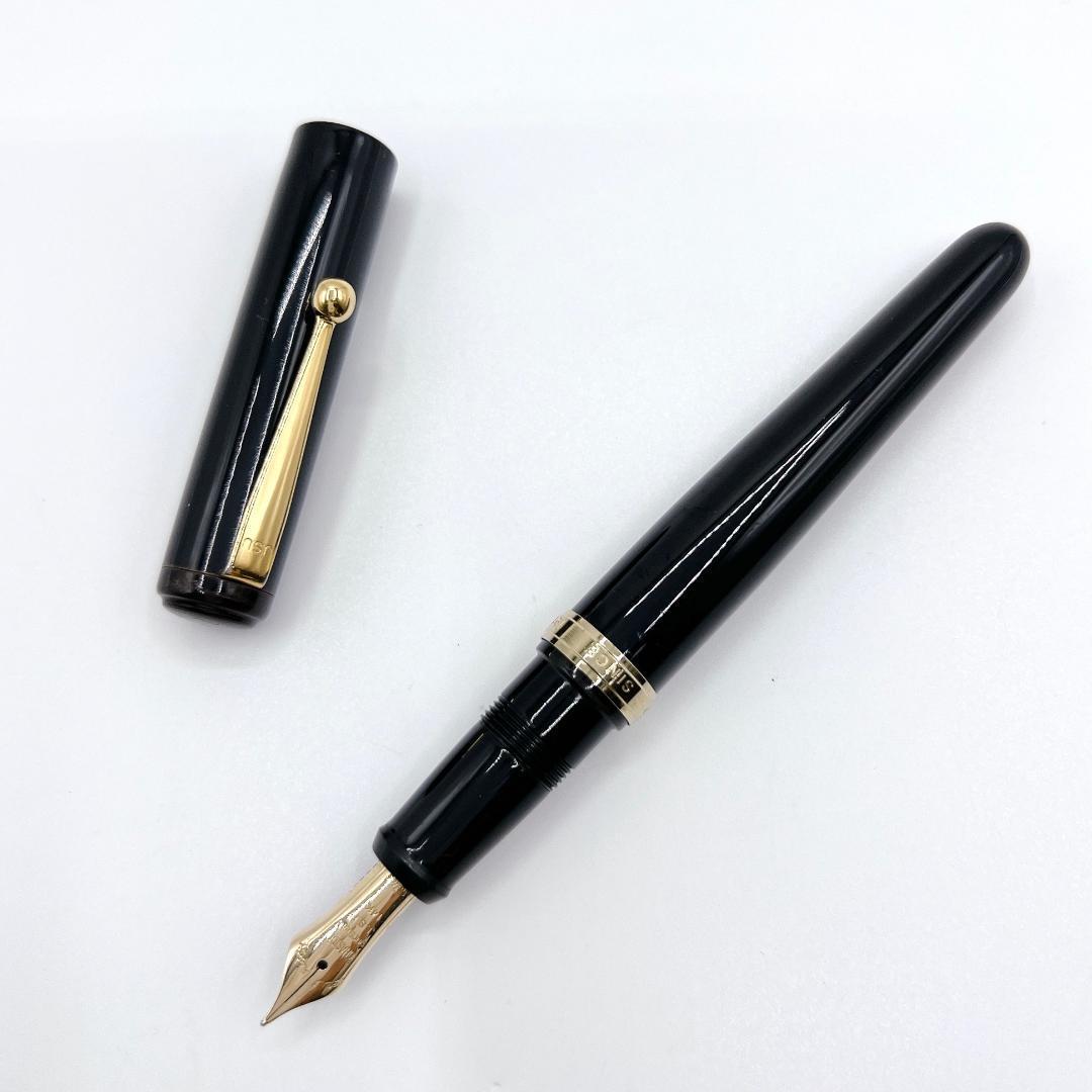 大橋堂 OHASIDO レジン 万年筆 14K J.S.U 1912 ブラック