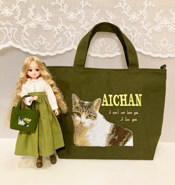 オーダー ペット刺繍トートバッグ 35cm x 23cm