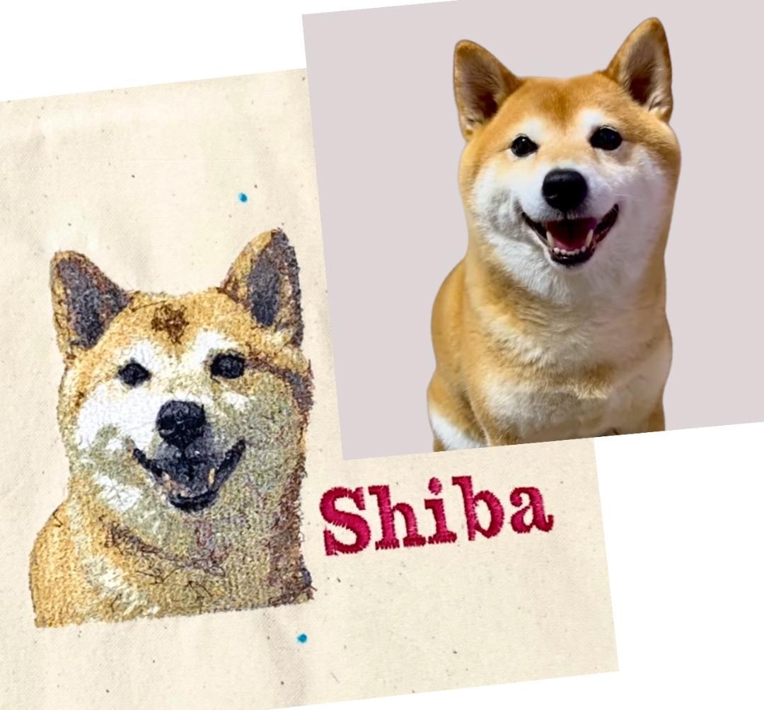 オーダー ペット刺繍トートバッグ 35cm x 23cm