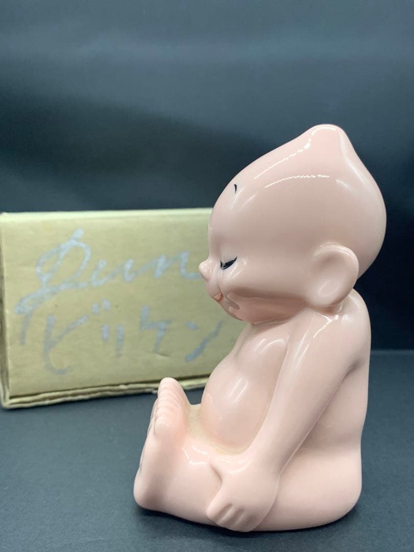 内藤ルネ　ビリケン　サイン入り箱　陶器