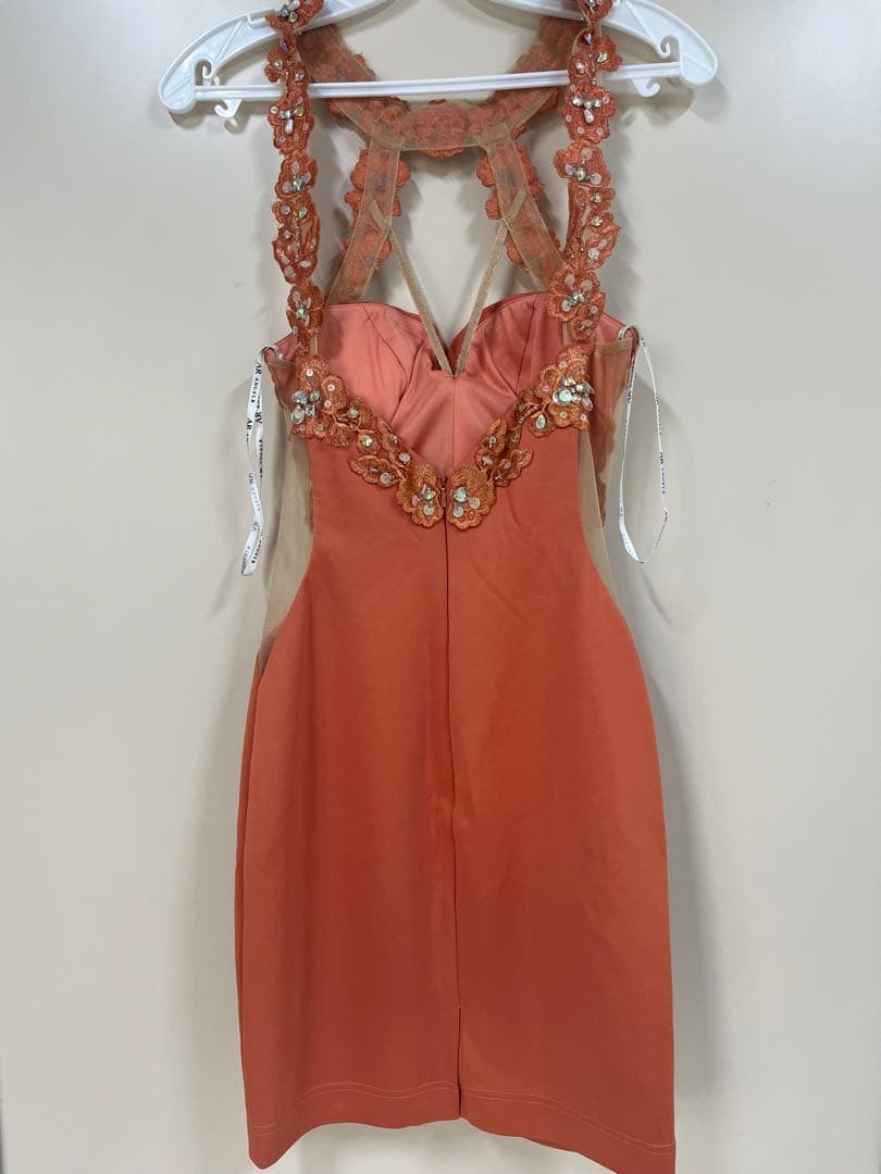 ANGEL R エンジェルアール ホルターネック ミニドレス オレンジ