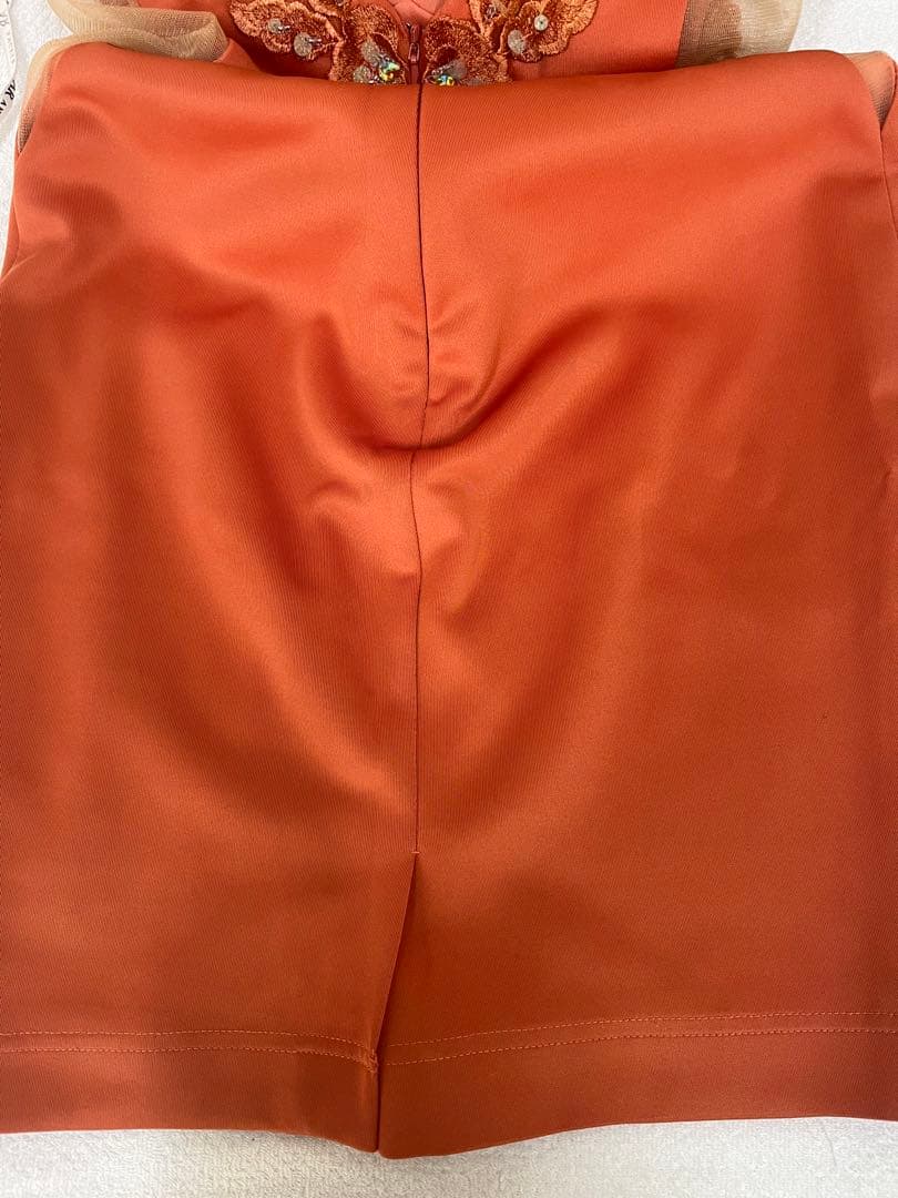 ANGEL R エンジェルアール ホルターネック ミニドレス オレンジ