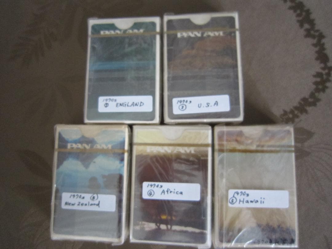 未開封　1970年代　パンナム　トランプ　5個　パンアメリカン航空　PAN　AM