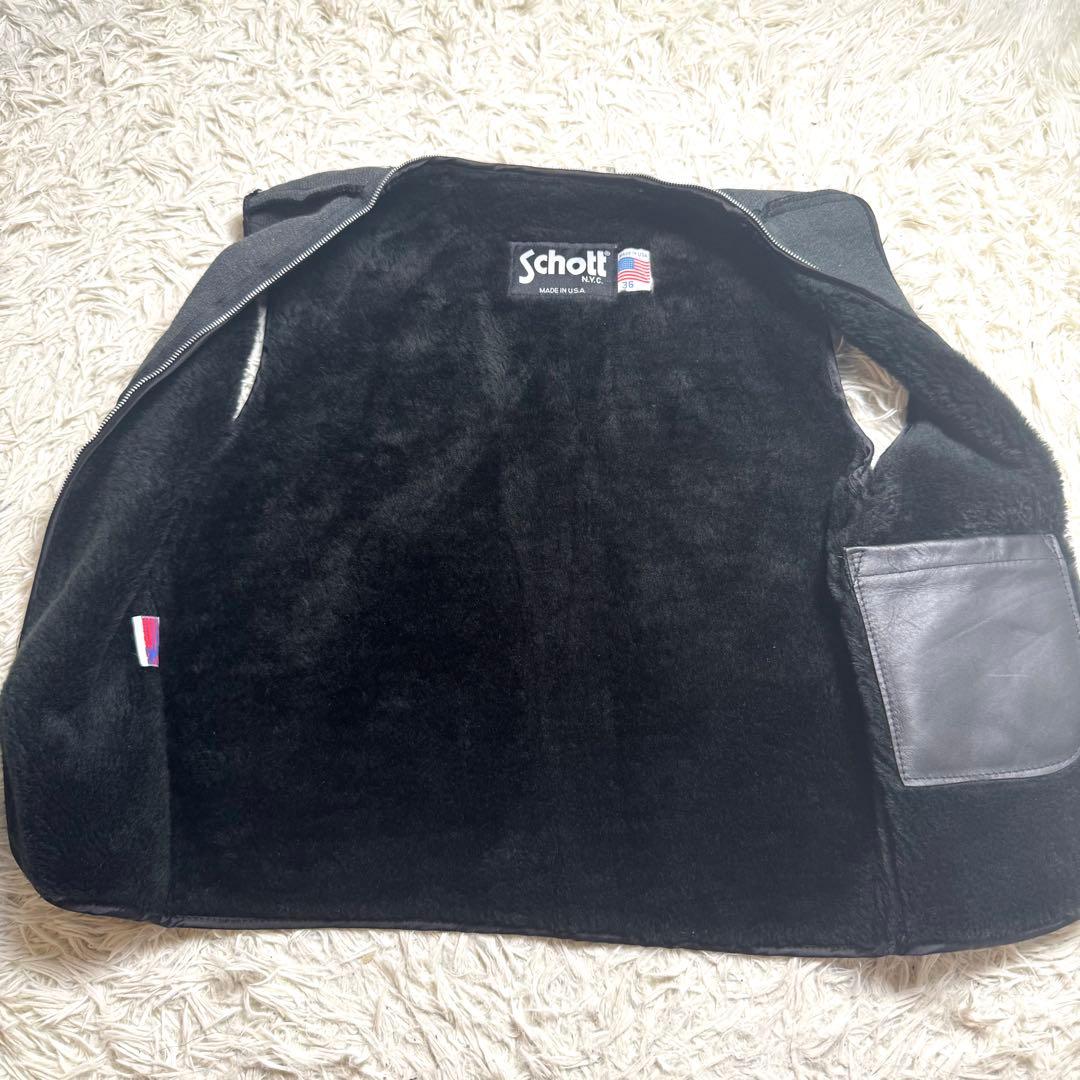 【美品】Schott 652 トラッカージャケット　牛革　本革　36 USA製