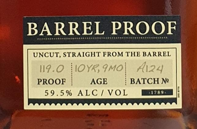 エライジャクレイグ バレルプルーフ 59.5% ECBP