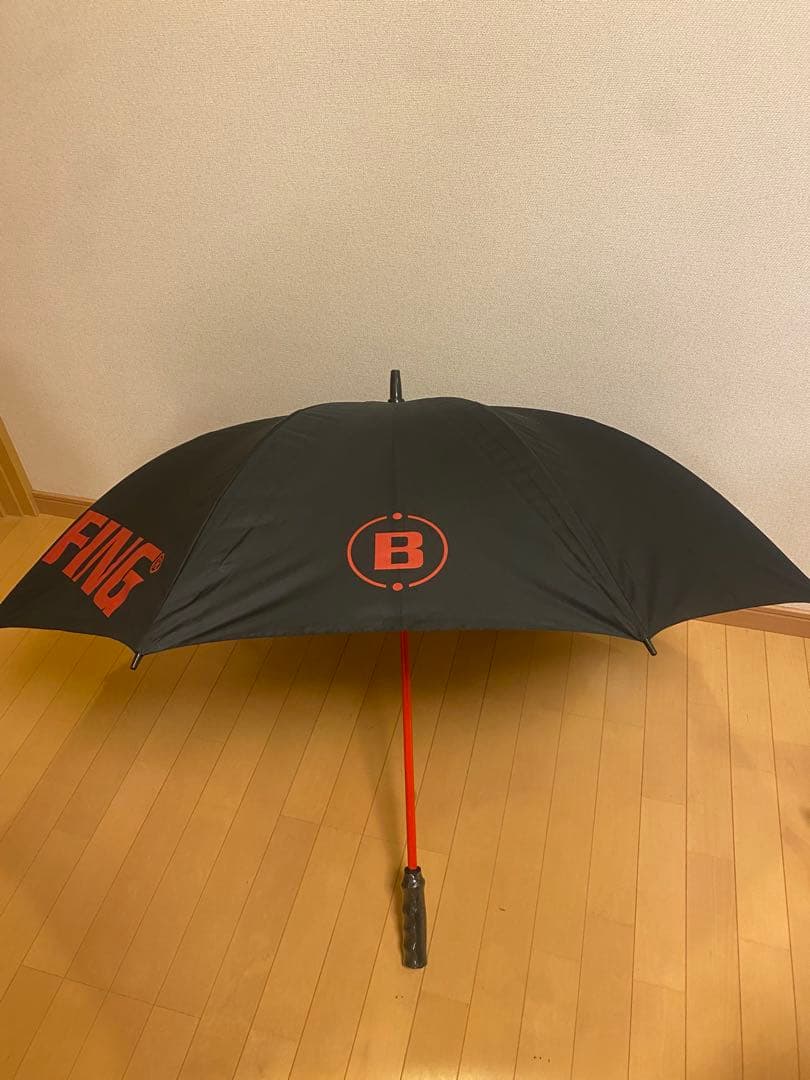BRIEFING ゴルフ用傘 大きめ 黒/赤