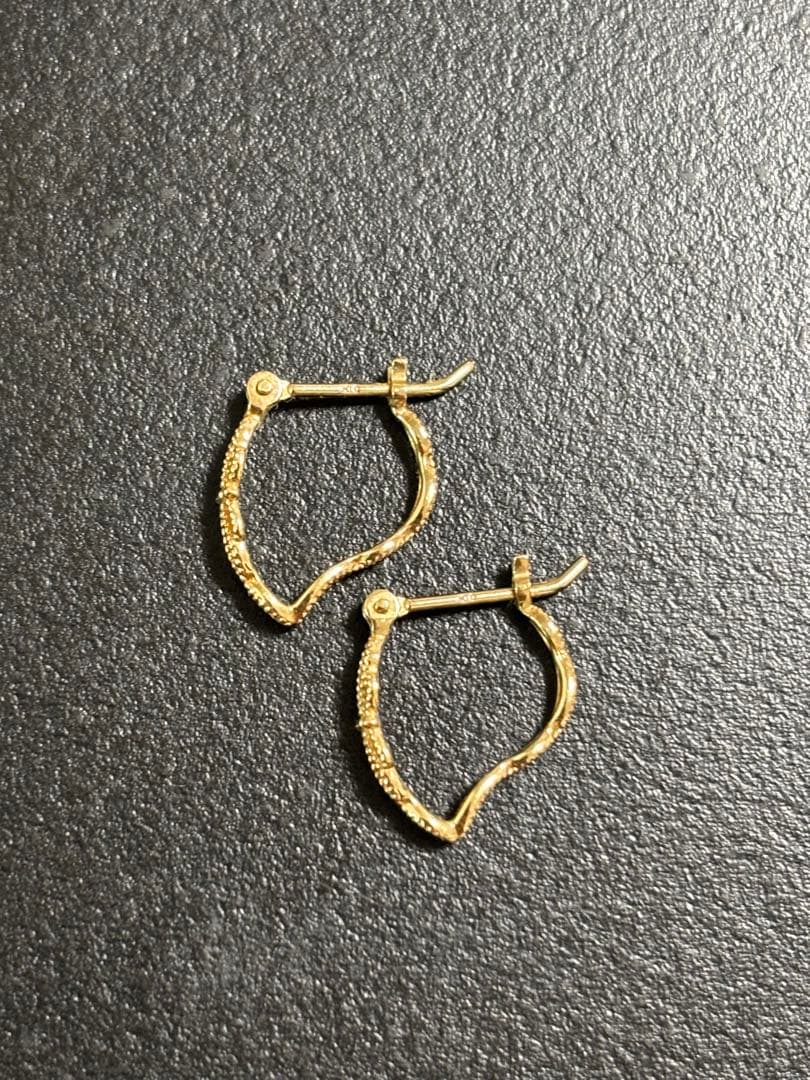 agete k10 透かし フープピアス