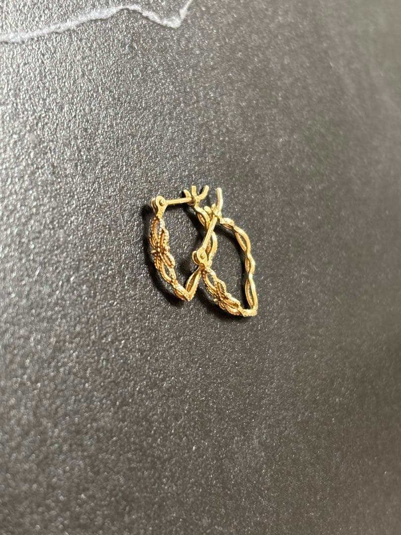 agete k10 透かし フープピアス