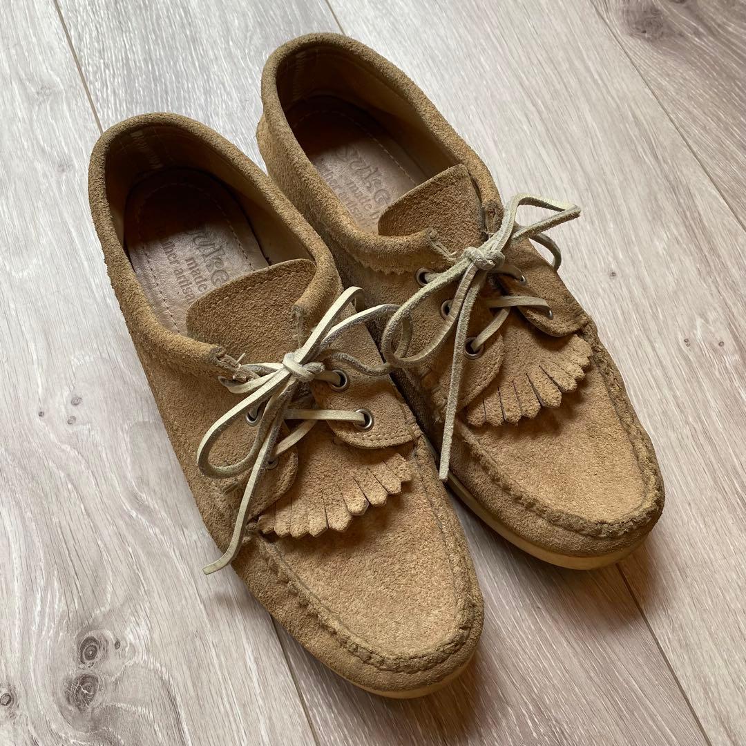 【USA製】Yuketen ユケテン スエードレザーシューズ ベージュ モカシン