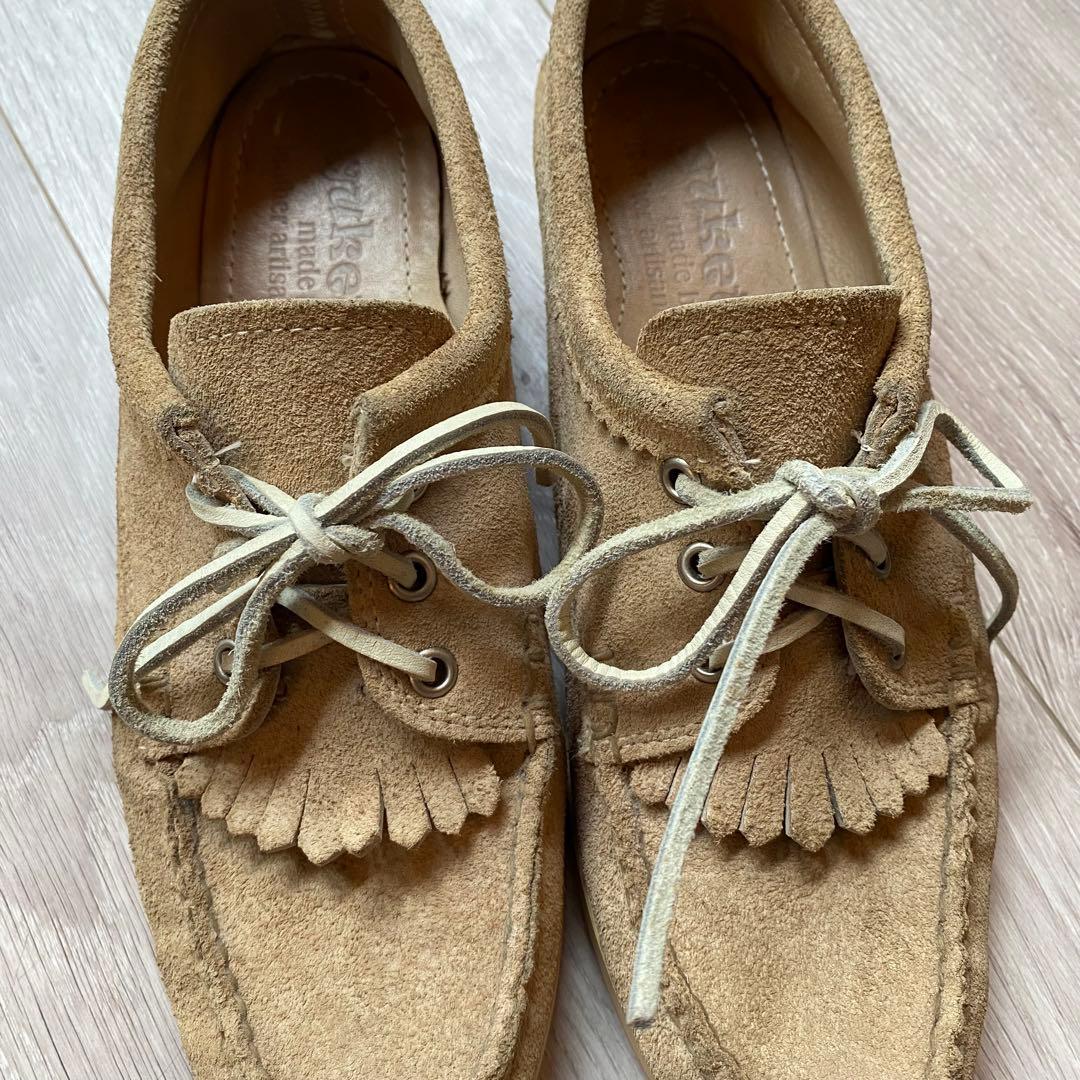 【USA製】Yuketen ユケテン スエードレザーシューズ ベージュ モカシン
