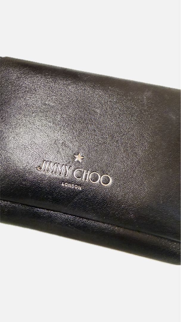 ぱすてるさん✨未使用‼️JIMMY CHOO 三つ折財布 黒 レザー
