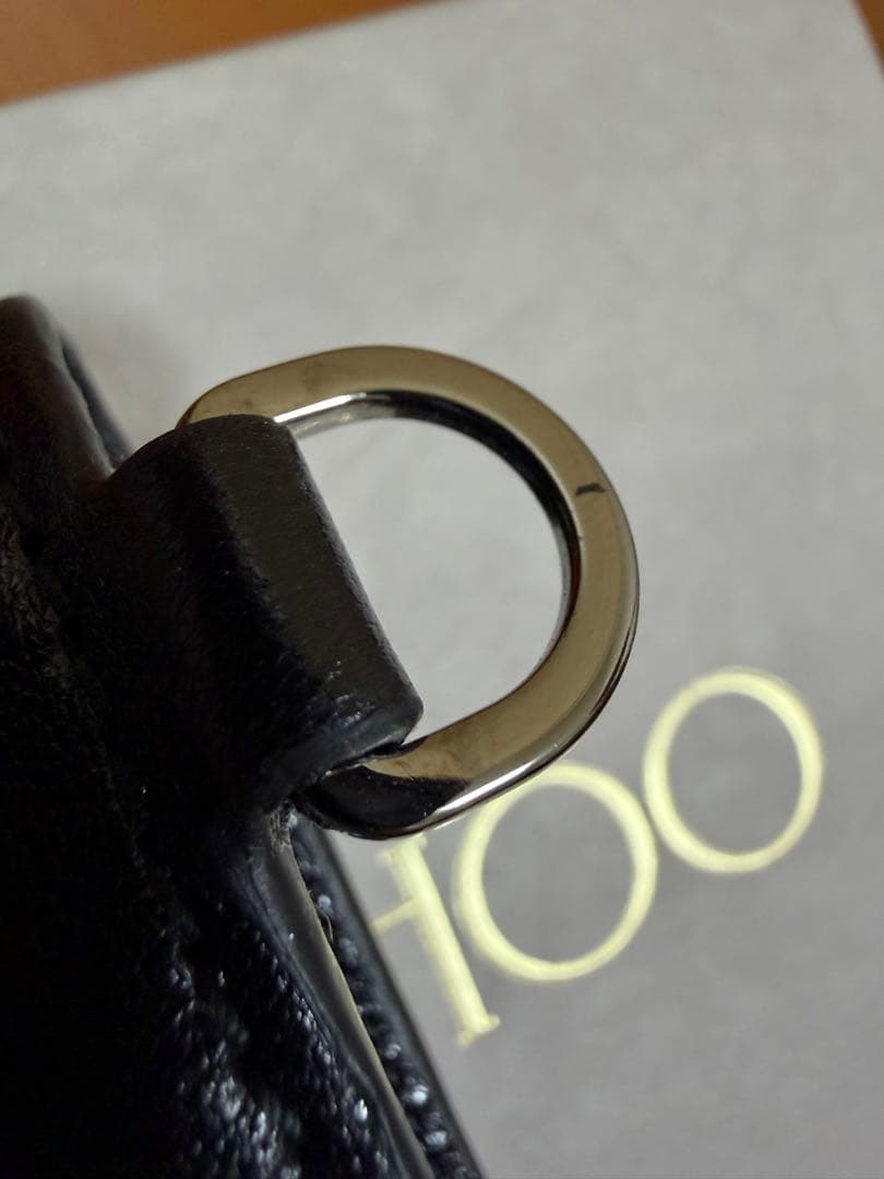 ぱすてるさん✨未使用‼️JIMMY CHOO 三つ折財布 黒 レザー