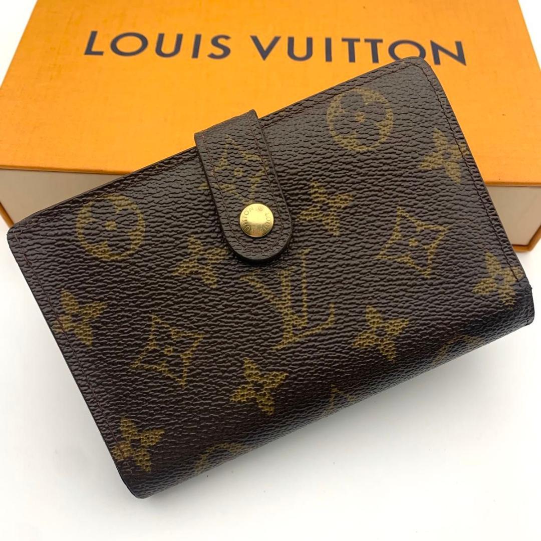 鑑定済み ルイヴィトン ポルトフォイユ ヴィエノワ モノグラム 革 財布 がま口