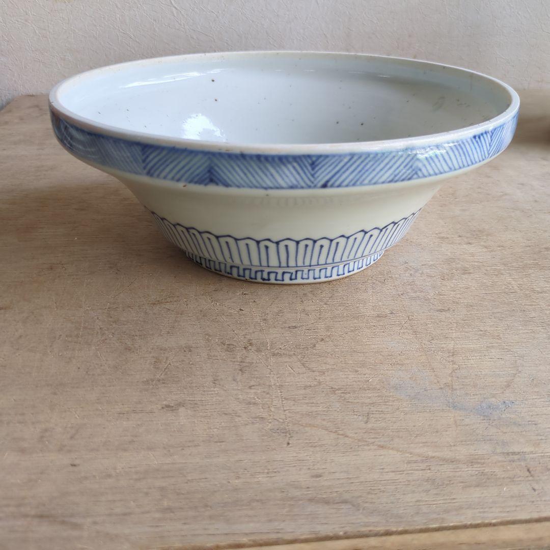 骨董 伊万里 蓋付 染め付け 亀甲紋様 物入れ 器 アンティーク