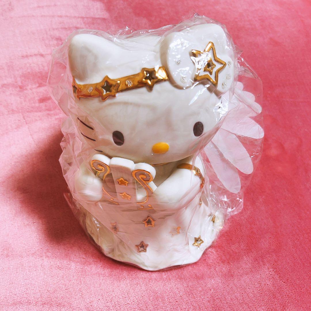 希少レア　ハローキティ　ファイバー　天使ドール　ライト　陶器　2003 サンリオ