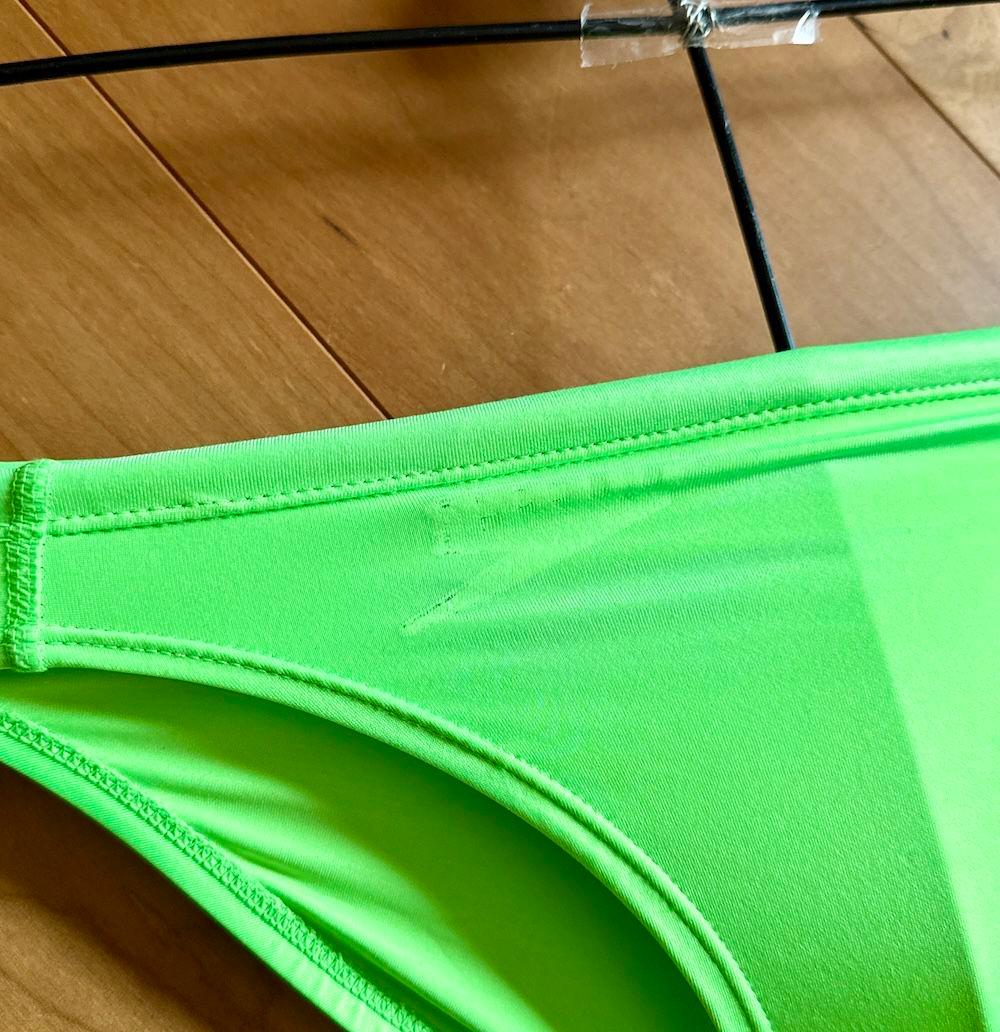 SPEEDO　アクアスペック　蛍光グリーン SS 光沢 競パン　ライフセーバー