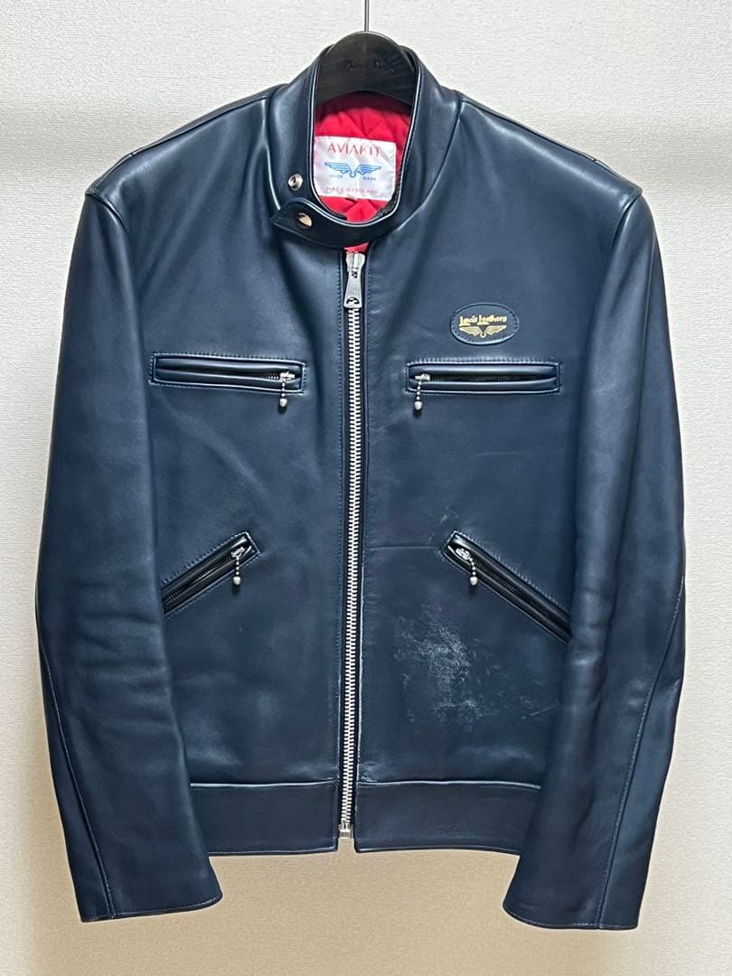 Lewis Leathers スーパースポーツマン ホース 40 ネイビー