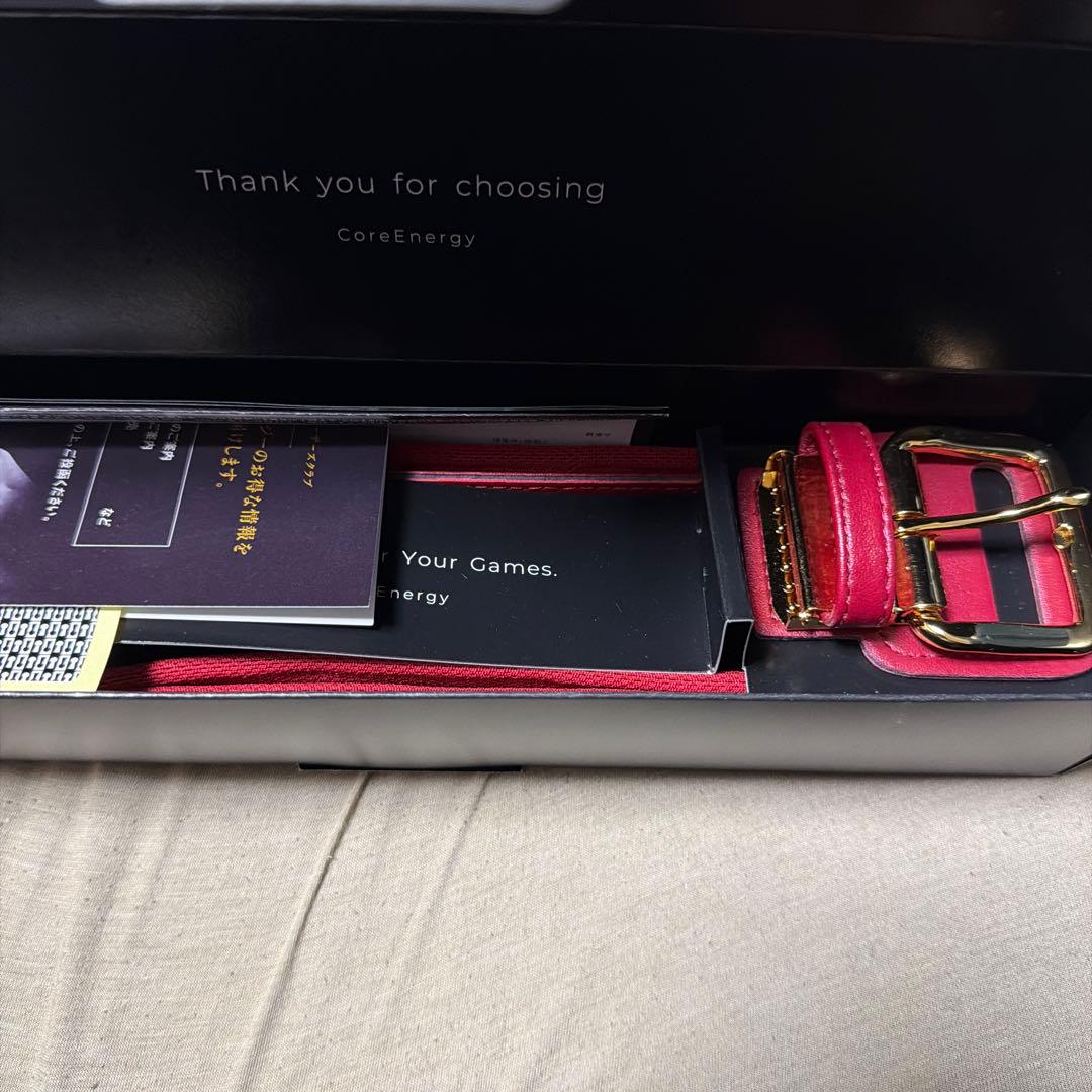 CoreEnergy ベルト レッド 金バックル