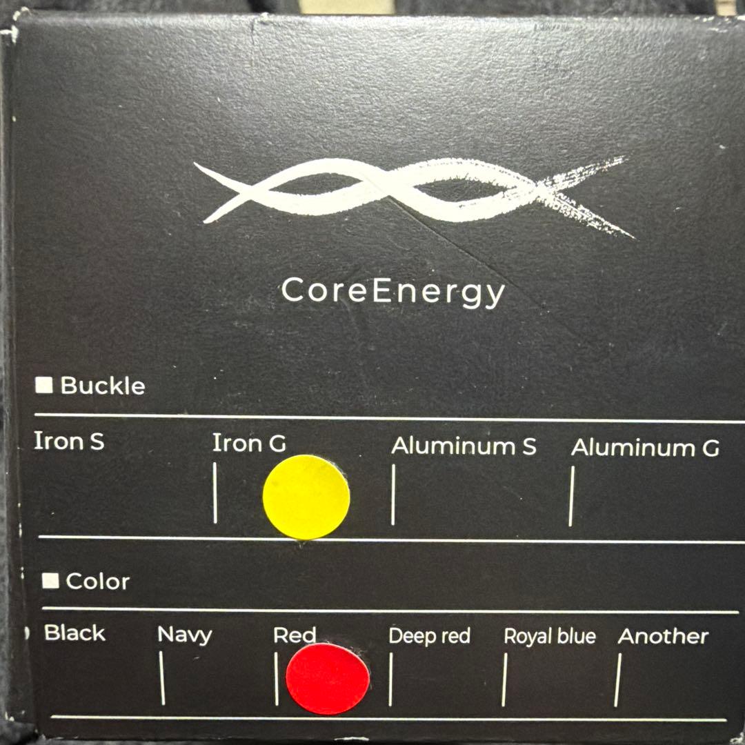 CoreEnergy ベルト レッド 金バックル