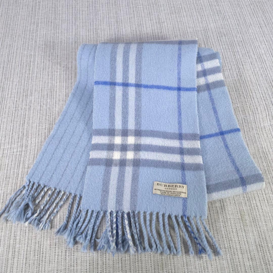 BURBERRY　バーバリー　ロンドン　カシミヤ混　マフラー　ノバチェック