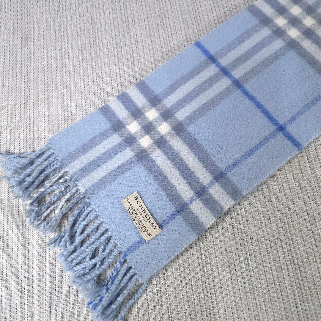 BURBERRY　バーバリー　ロンドン　カシミヤ混　マフラー　ノバチェック
