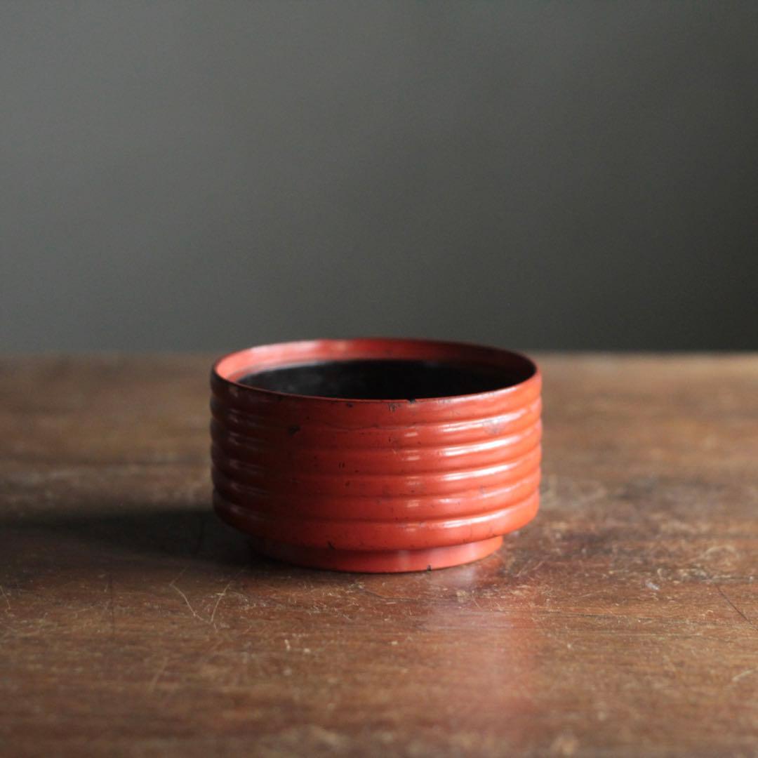 朱塗り 半筒椀 容器 徳利袴 古美術 漆器 古道具 アンティーク