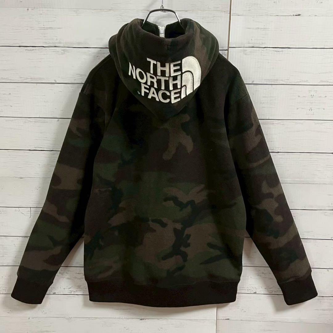 1【人気Lサイズ】ザノースフェイス☆フードビッグロゴ フリースリアビュー7368