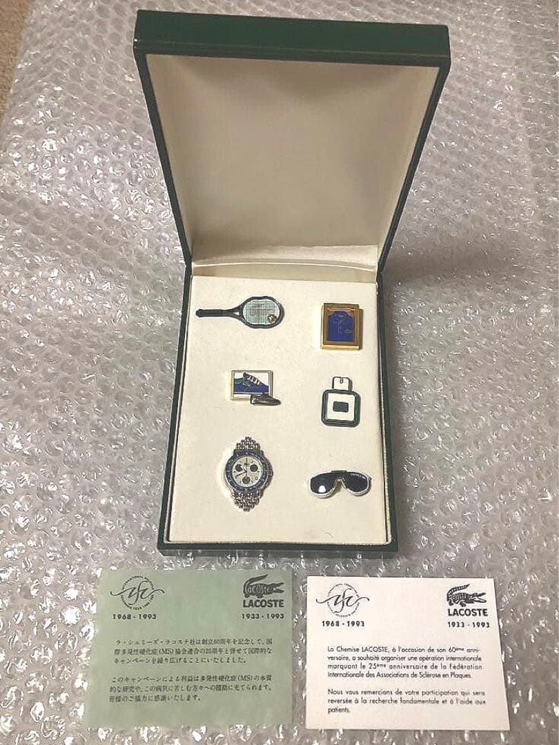 非売品 アルテュス・ベルトラン ラコステ Lacoste 60周年 ピンバッジ