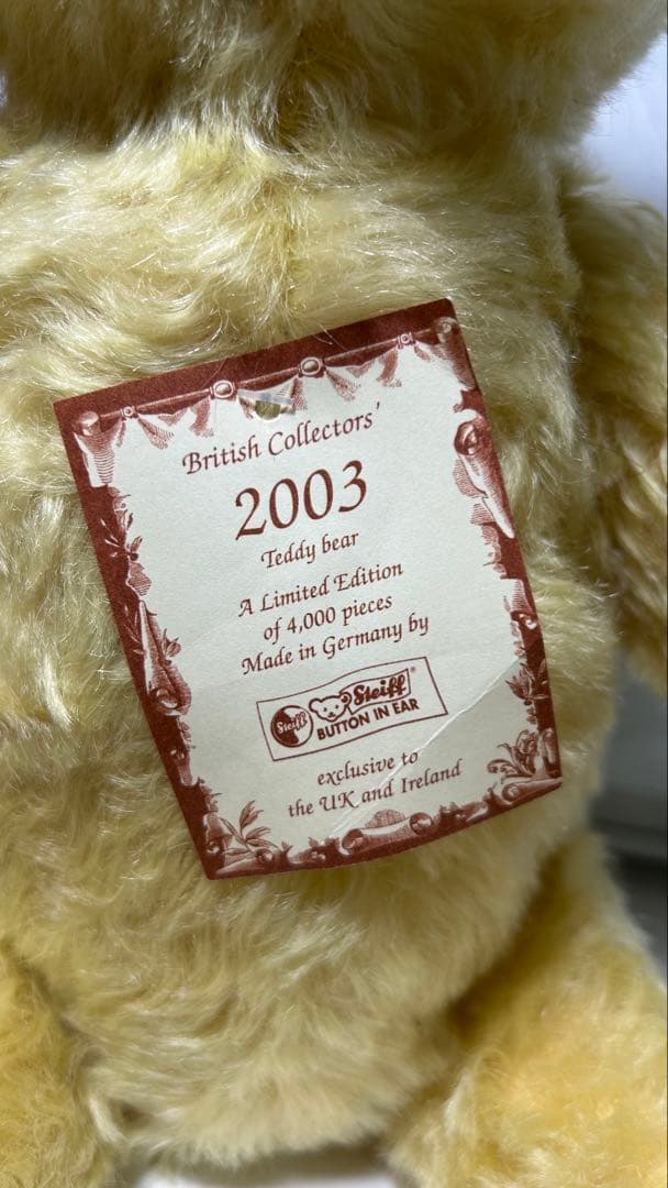 【激レア！】シュタイフ/シュタイフ UK限定 ブリティッシュコレクターズ2003