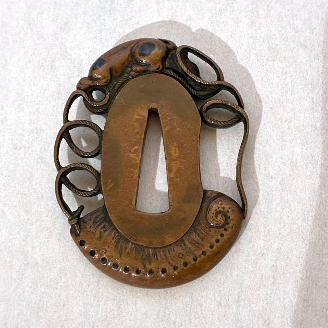 秀政作　犬透かし鍔　刀装具