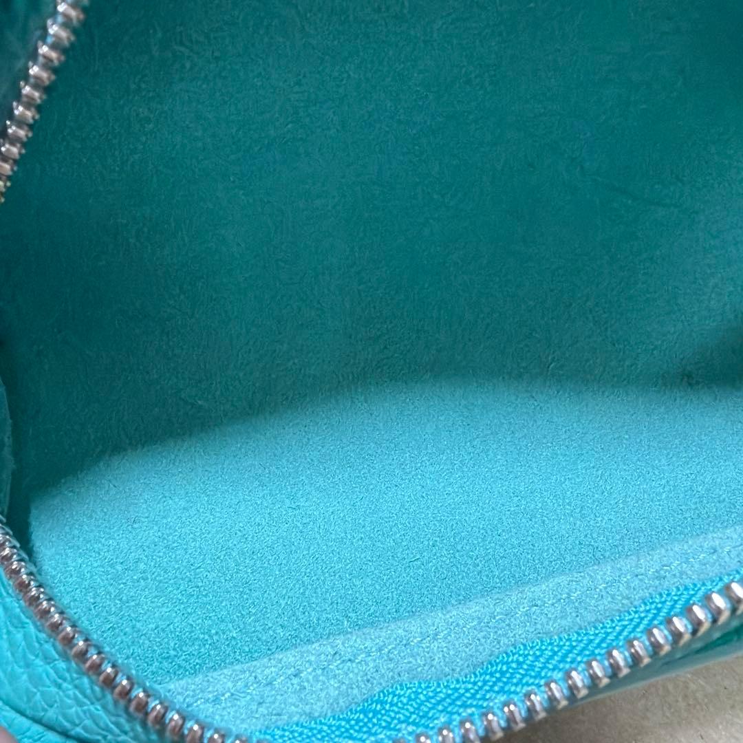 美品 ル・ボナー デブペンケース シュランケンカーフ ミント ペンケース 本革