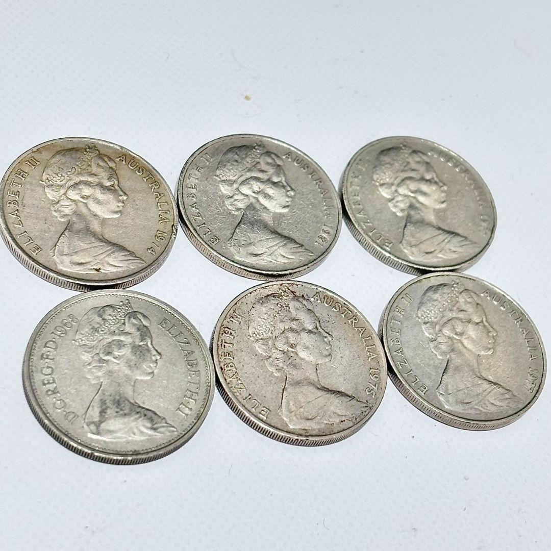 オーストラリア エリザベス2世 銀貨 セット 6枚 アンティーク シルバー