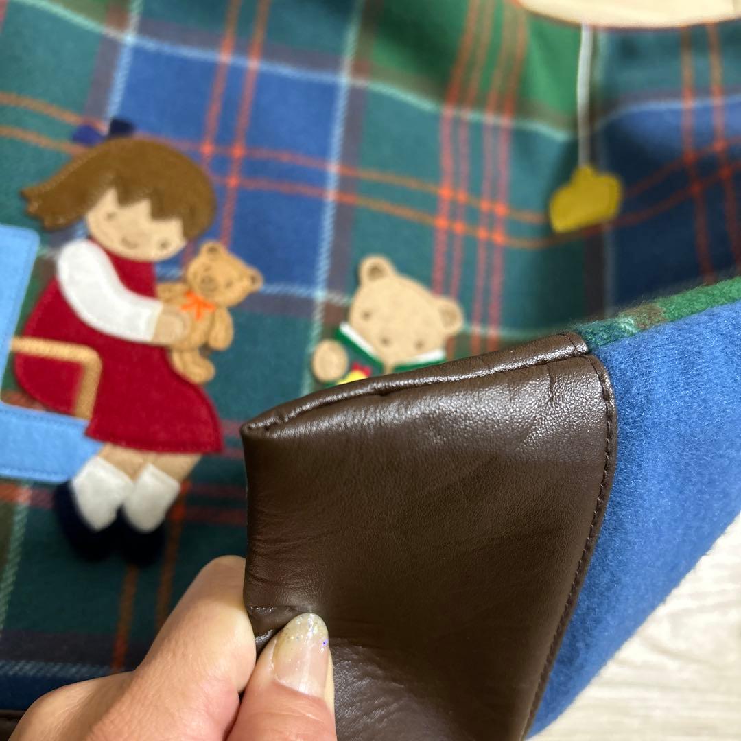 【最終値下げ】【美品】familiar デニムバッグ　チェック柄