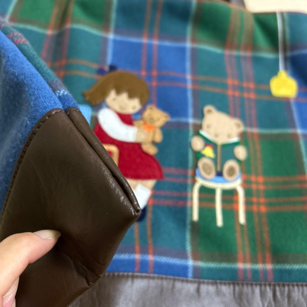 【最終値下げ】【美品】familiar デニムバッグ　チェック柄