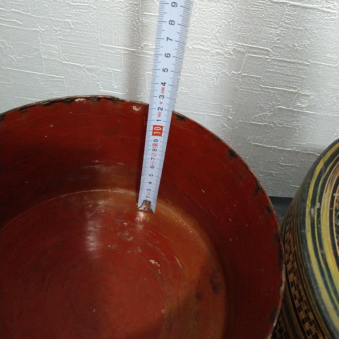 ビルマ(ミャンマー)キンマ 籃胎漆器 アンティーク