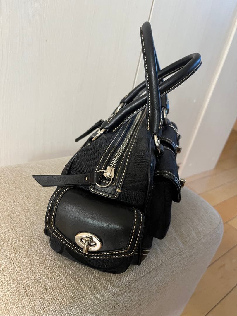 COACH コーチ　シグネチャー　ミニボストン　ブラック　黒　6231