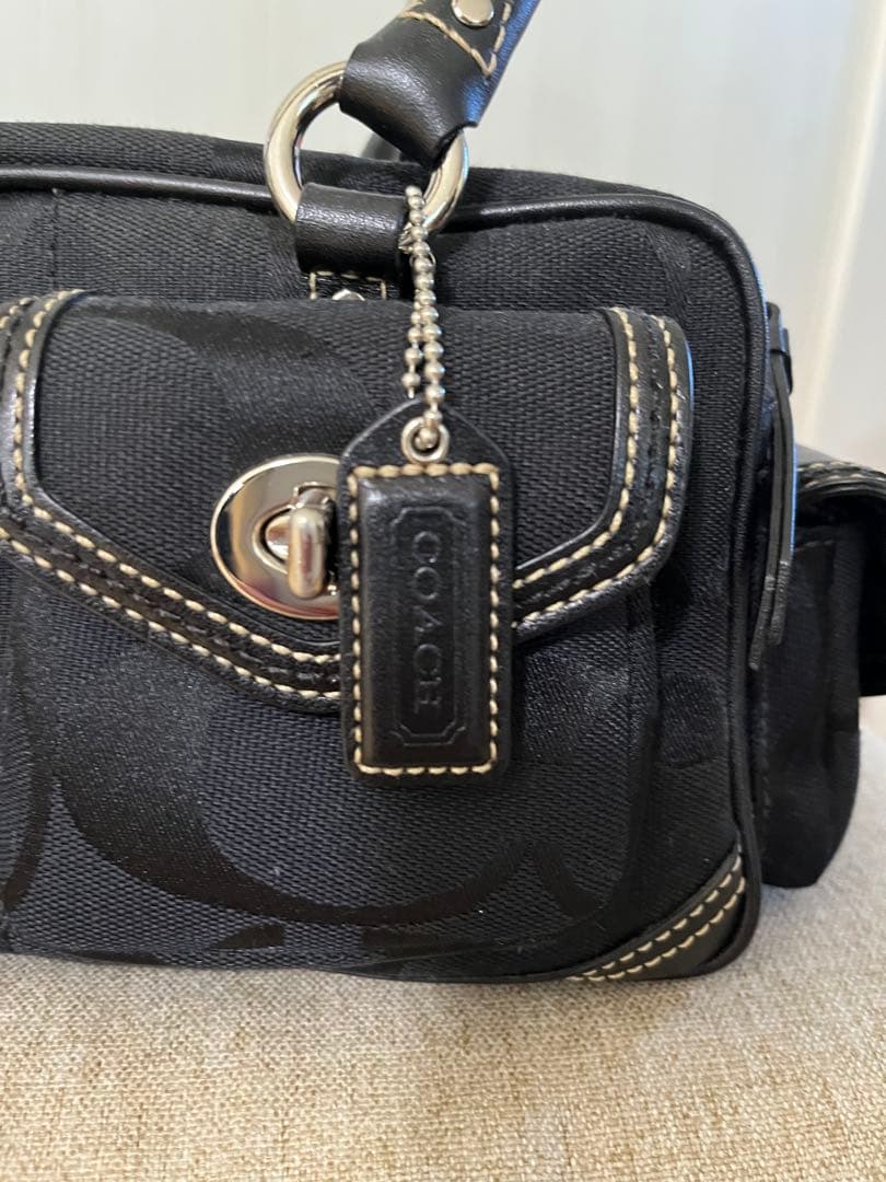 COACH コーチ　シグネチャー　ミニボストン　ブラック　黒　6231