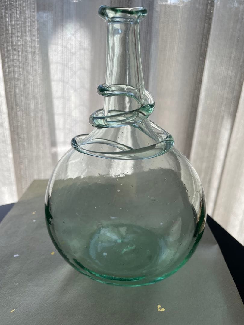 倉敷ガラス 首巻き花瓶 花びん 倉敷民芸館 外村吉之介