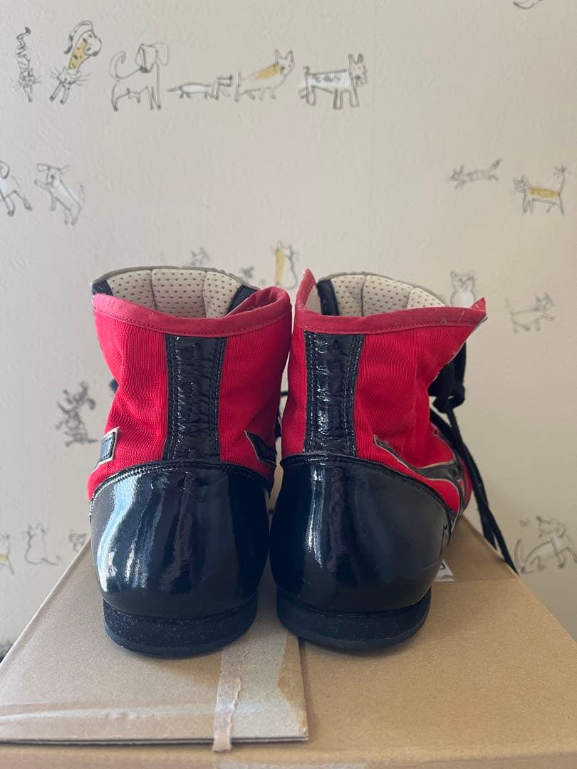 【Mizuno】ボクシングシューズ レッド ハイカット オーダーモデル 希少